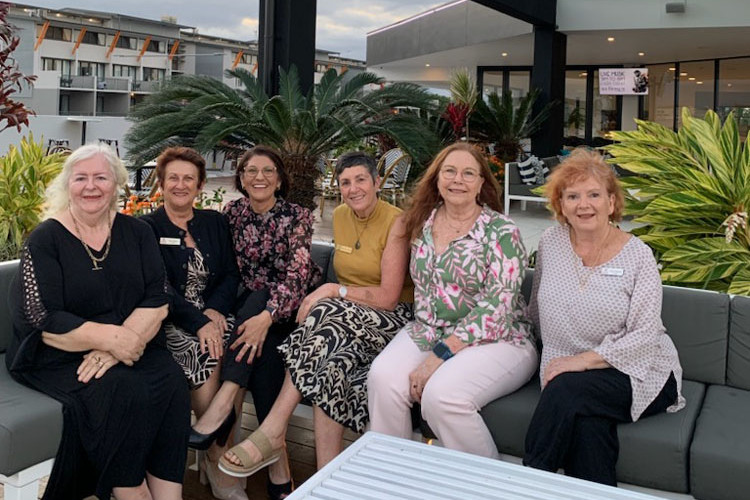 Zonta members Irene McGregor, Mary Potter, Drilling Around managing director Maryanne Stokes with other Zonta members Deb Stoffell, Karen Maitland, and Carol Shipway. Picture: Supplied