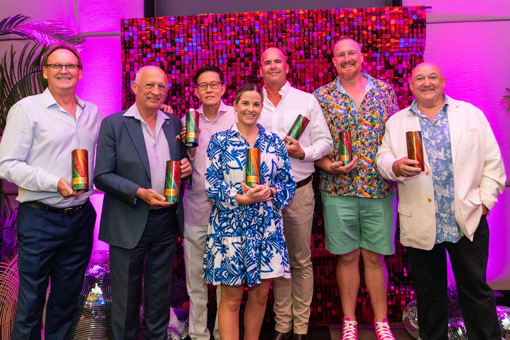 TNQ Tourism Excellence award winners (L-R) Alan Wallish, Bob Manning, Allan Tan, Tayla Ahrens, Adam Jones, Wil Kemp and Jay Wink (ABC Snorkel Tours)