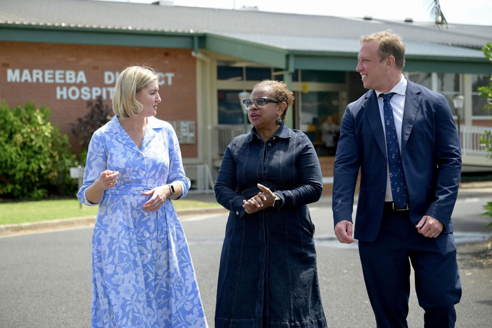 Steven Miles announces a major upgrade to Mareeba Hospital today. Photos: Supplied