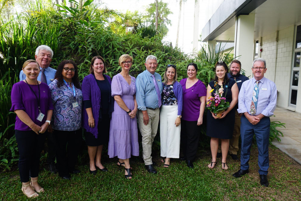 Councillors and employees in purple to help raise awareness of domestic and family violence