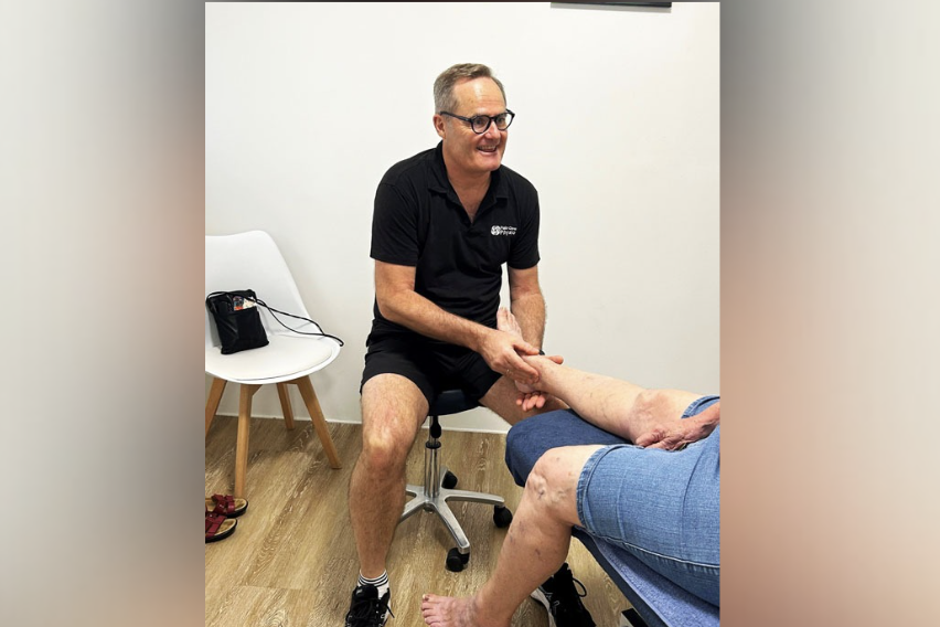Palm Cove physiotherapist Peter van Gaalen works on a patient. Picture: Supplied