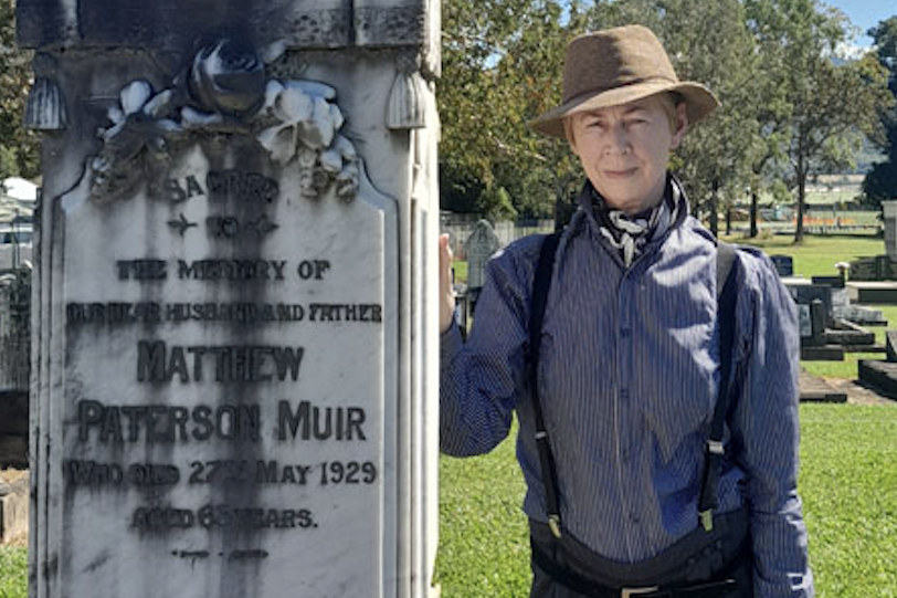 Alison Parsons will act as Matthew Paterson Muir in the ‘Ghosts of Gordonvale’ tour on Sunday afternoon in the town’s cemetery. Picture: Supplied