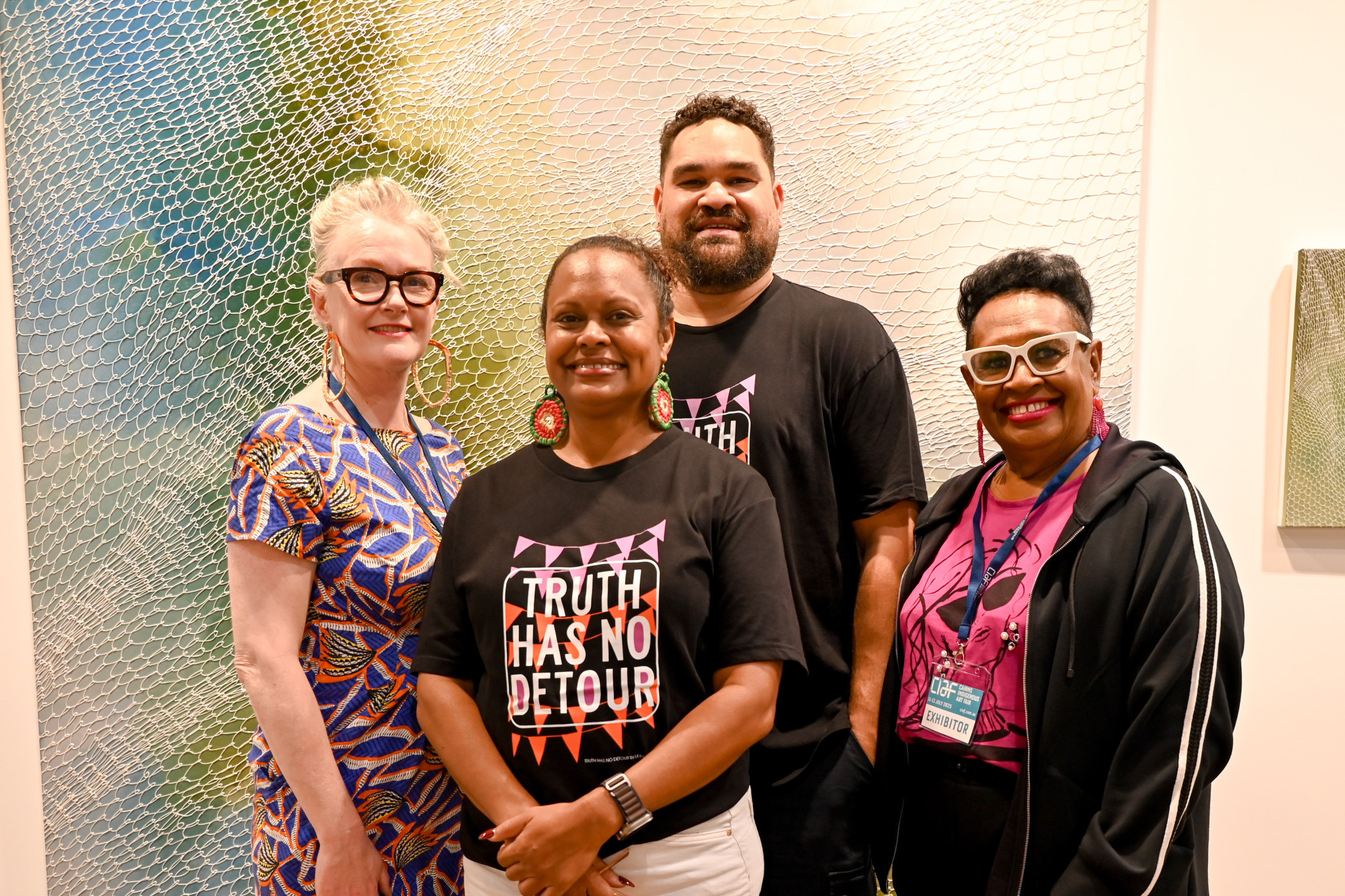 CIAF board member Tarragh Cunningham (left), deputy chairwoman Leitha Assan, artistic director Teho Ropeyarn and board member Vicki Saylor at CIAF’s launch. Picture: Lizzie Vigar