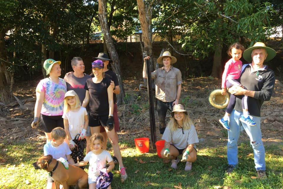 Volunteers helping with tree planting at Huntley Crescent Redlynch Valley Estate earlier this year.