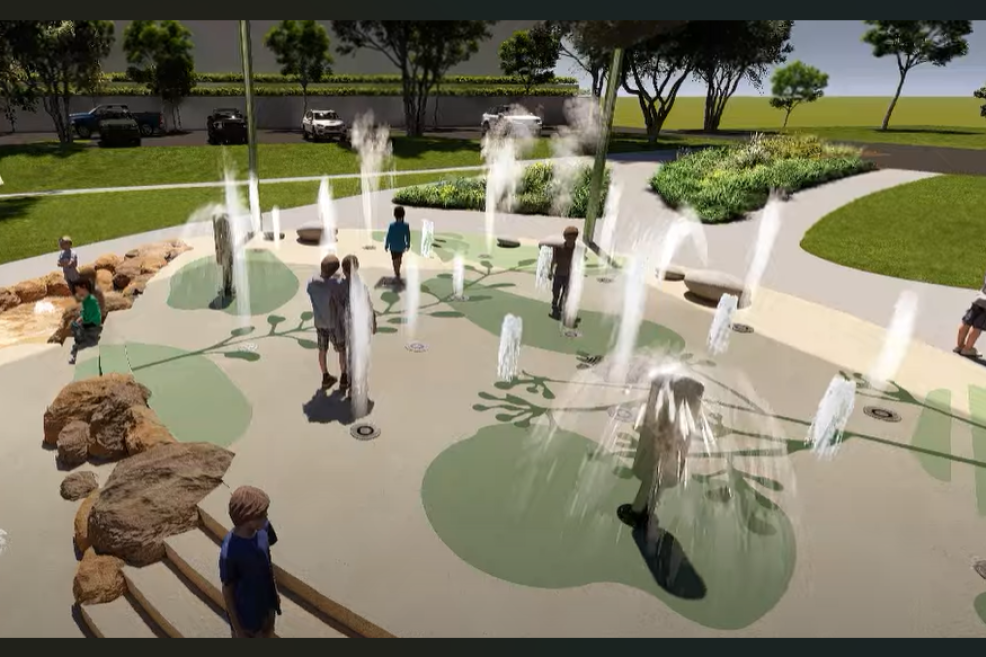 An artist's impression of the new splash park at Port Douglas.