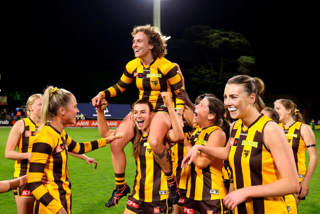 Women's sport. The AFLW Hawks will play one annual premiership game in Cairns over the next three years.