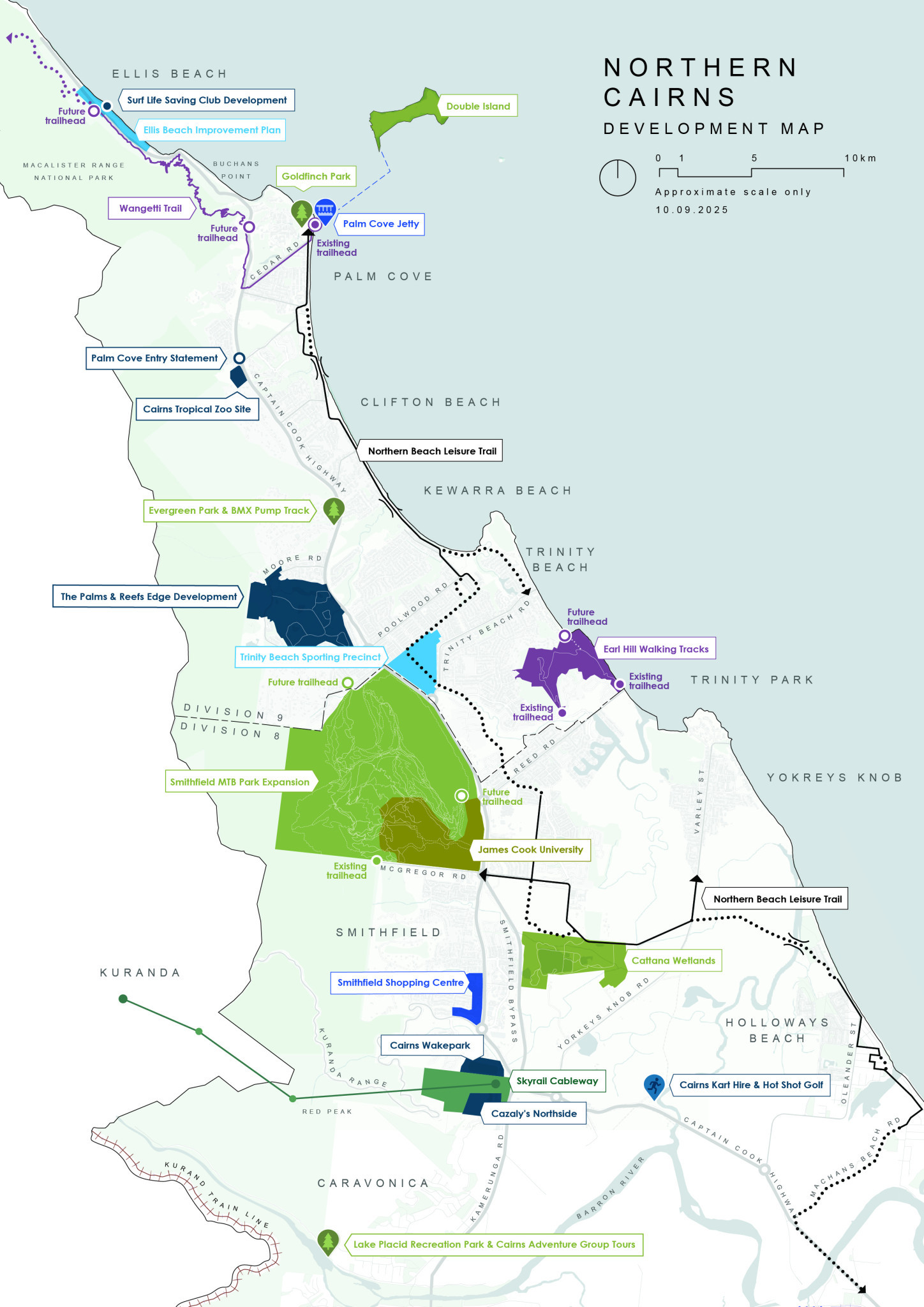 Deputy Mayor Brett Olds’ Northern Cairns development map. Picture: Cr Brett Olds