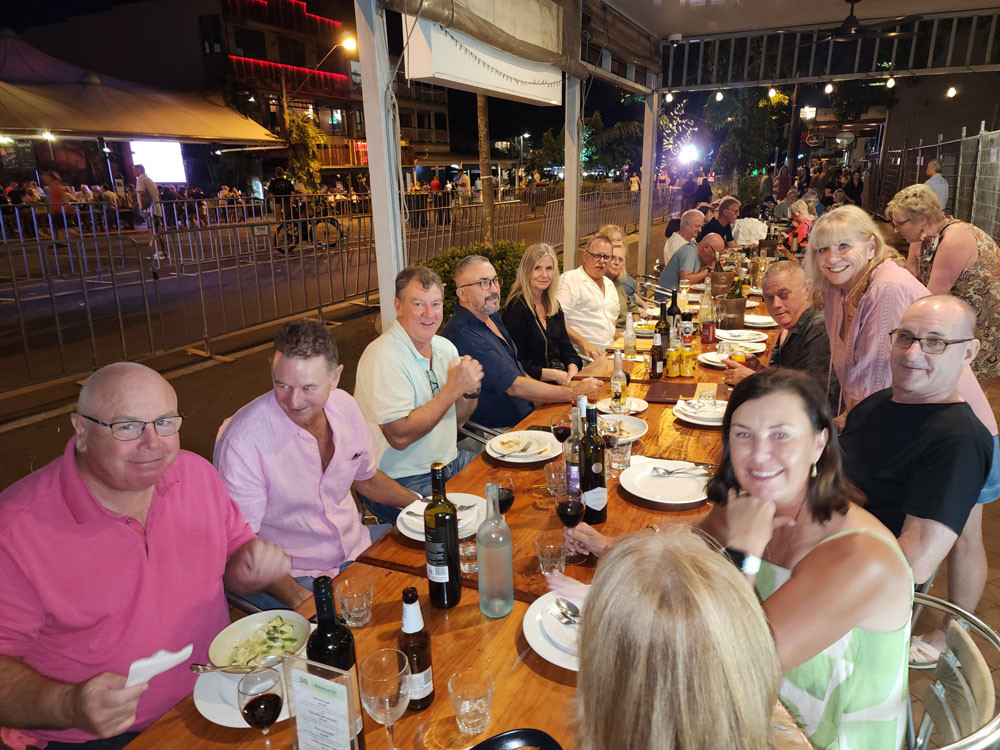 Packed restaurants after Friday’s street parade.