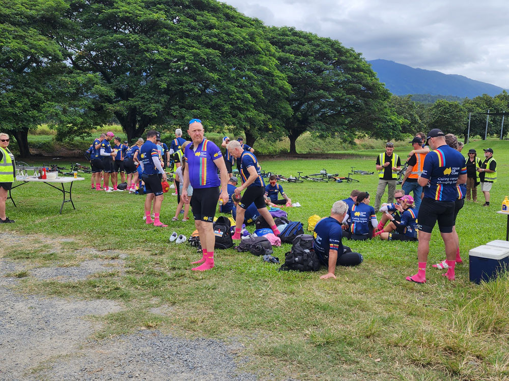 Participants enjoy a well earned lunch break.