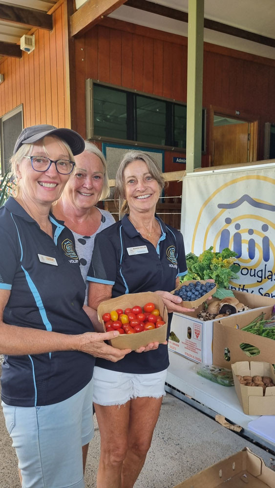 Local Douglas Shire volunteers Uta Jandric (left), Janice Wilson and Brenda Mittelman.