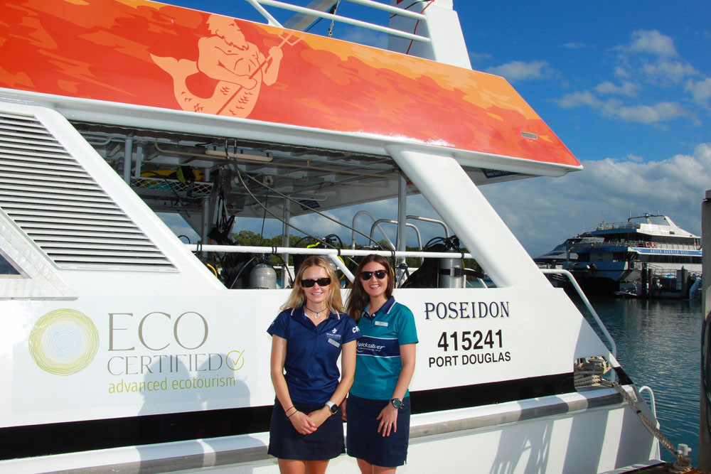 Dive instructor Kelsey Rackham and marine biologist Heather Hill. Pictures: The Quicksilver Group