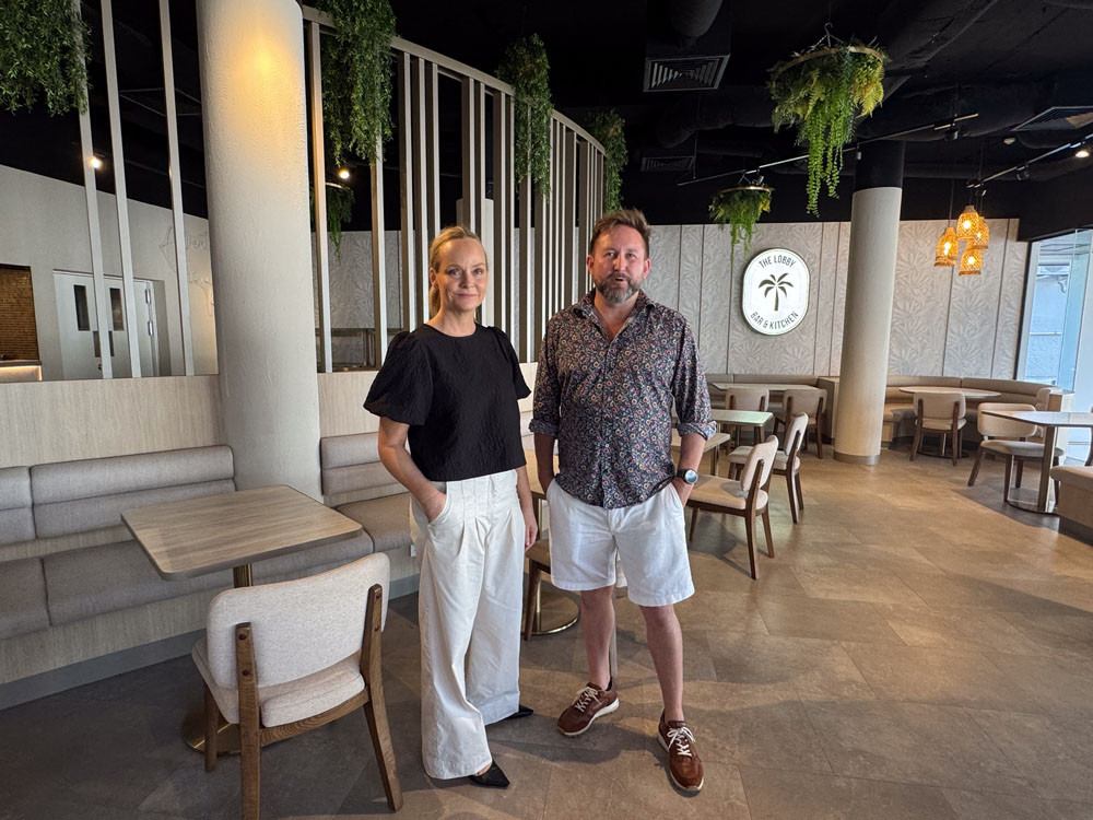 Hotel general manager Clare Holliday and Alivio Group chief operations executive Nicko Ivanov. Picture: Supplied