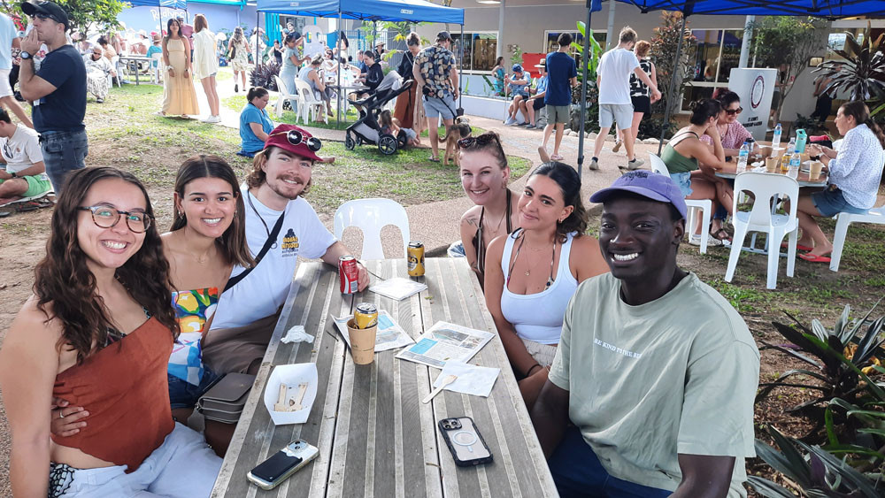 Talia Shea (left), Calysta Goncalves, Quentijn Whitfield, Kate Geeves, Joyce Todary and Nabeel Salman.