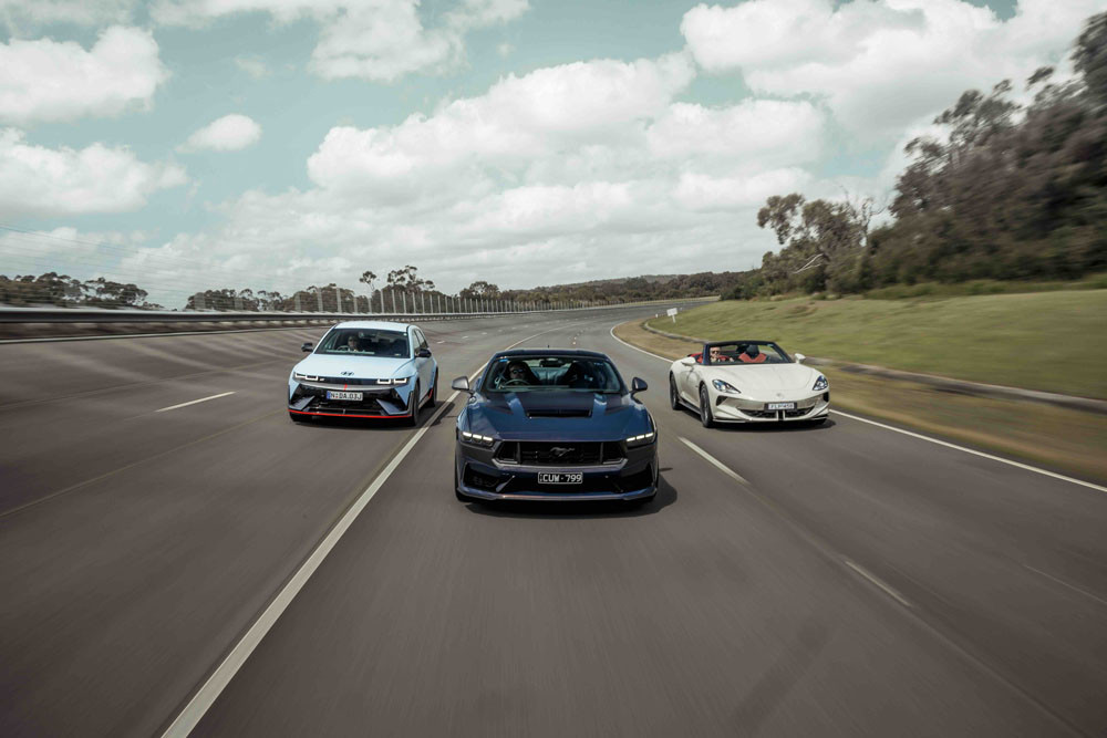 Hyundai’s Ioniq 5 N, the Ford Mustang Dark Horse and MG Cyberstar.