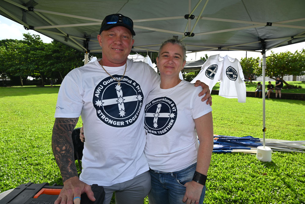 Royce Grimwade and Shannon Swanson from the Australian Workers Union.