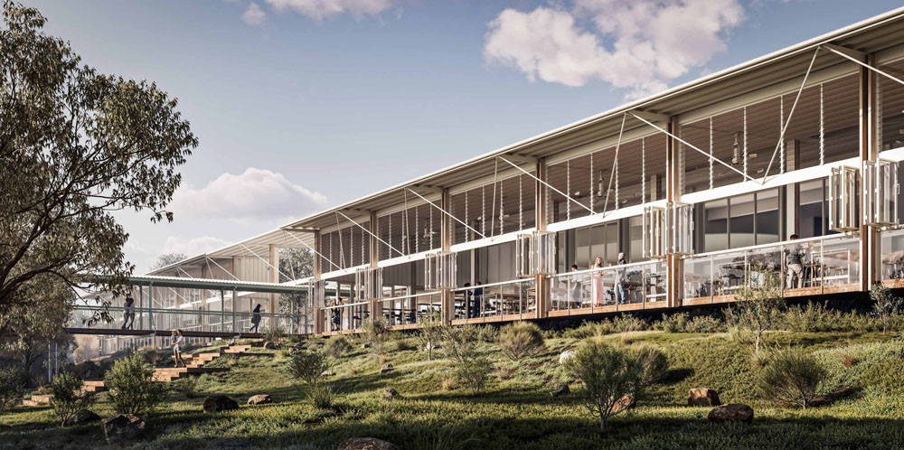 An artist’s impression of Cazalys Northside at the rear of the former Tjapukai Aboriginal Cultural Park at Smithfield. Picture: BSPN. Architecture