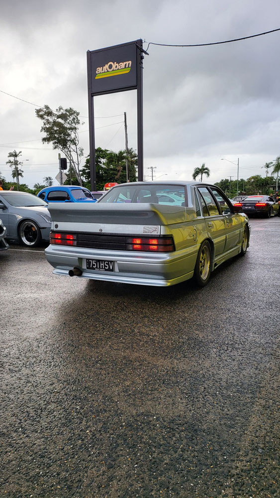 The Holden VL Group A Walkinshaw is distinctive in ‘Panorama Silver’.
