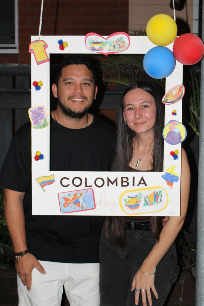 Manu Ross (left) and Taylor Goulter enjoyed the Colombian Independence Day festival last weekend. Pictures: Isabella Guzman Gonzalez