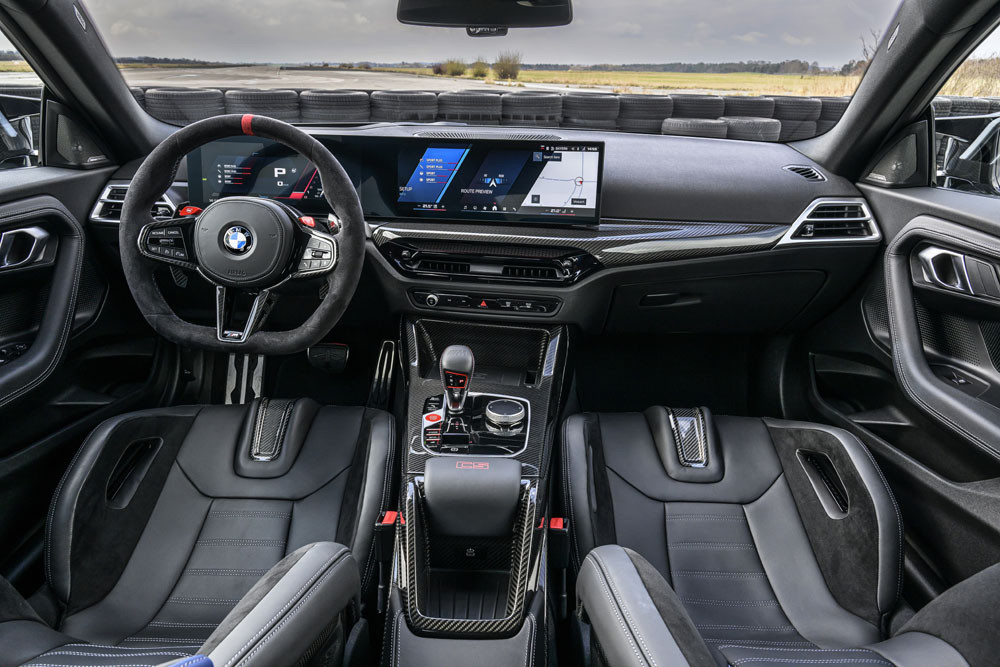 The interior of the M2 CS is fully driver-focused.
