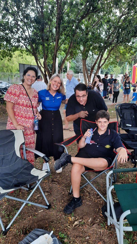 Daniela Catalano (left), Bree James, Mario and Pietro Catalano loved the Greek Festival.