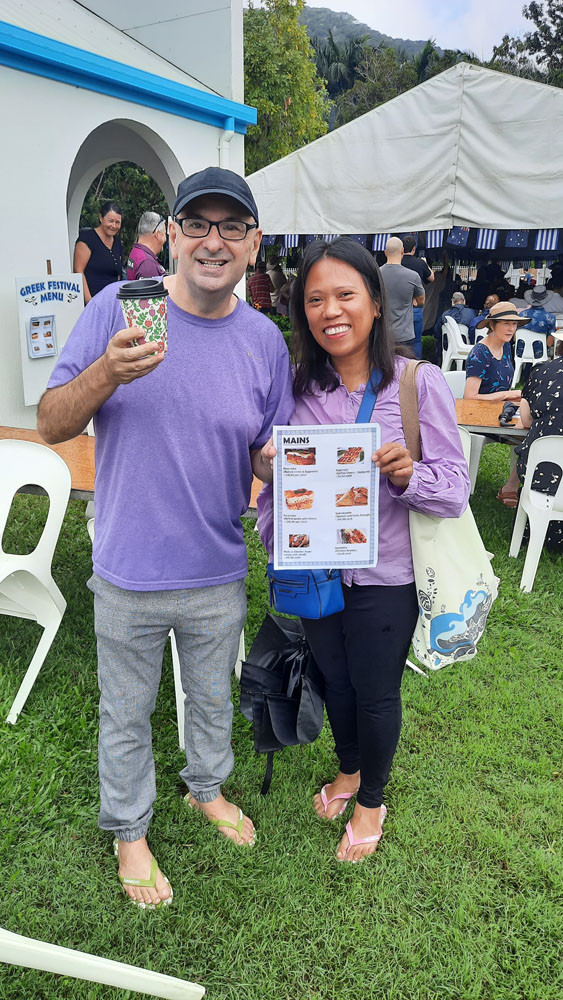 Frank Marshall (left) and Fharida Kunso enjoyed the festival at Redlynch.