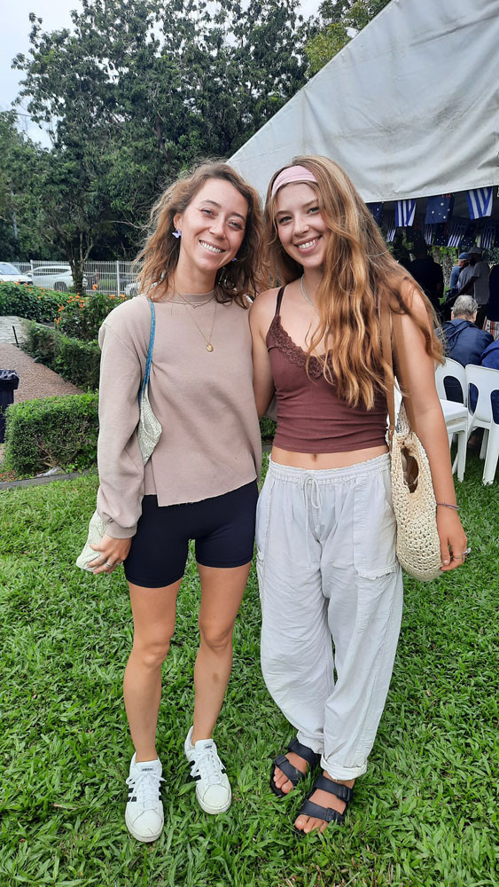 Marina Shea (left) and Bronte Kyle are all smiles.