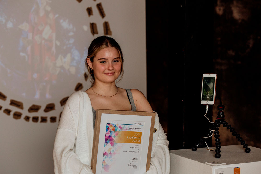 Imogen Loukas, of Cairns State High School, also produced a video called My curated life.