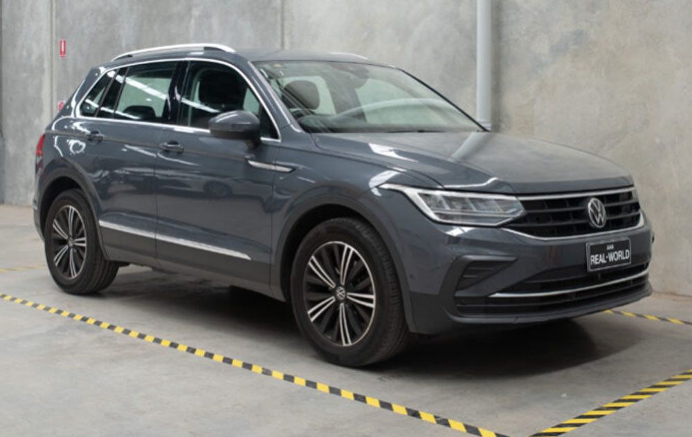 The Volkswagen Tiguan 110 TSI Life (1.4-litre turbocharged engine) recorded 13 per cent less fuel use on the road than in lab tests (6.7 versus 7.7)