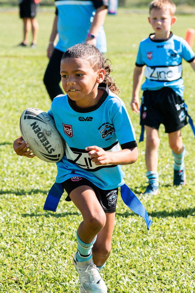 Pushing ahead is Jahlyke Denman-Creek, 7.