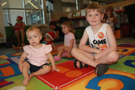 Piper (11 months), sister Juniper Hiles (2 years) and Archie Stewart (5 Years)