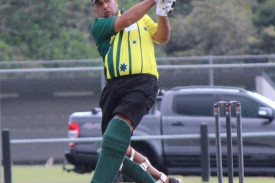 Cairns Last Man Stands cricketer Clint Ratatagia hitting big.