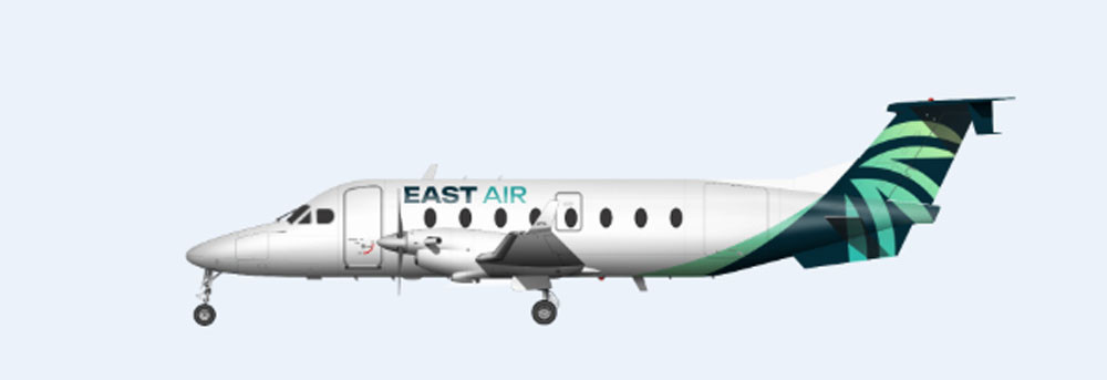 The East Air Beechcraft 1900D to be used on the route. Picture: Supplied