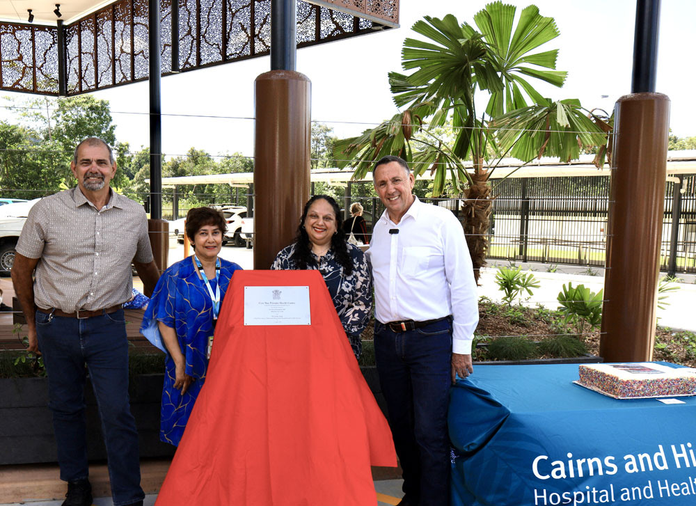 At the opening of the new Cow Bay Primary Health Centre were (from left) Douglas Shire deputy mayor Roy Zammataro, centre nursing director Michele Lamond, CHHHS chief executive officer Leena Singh and Member for Cook David Kempton. Picture: Supplied