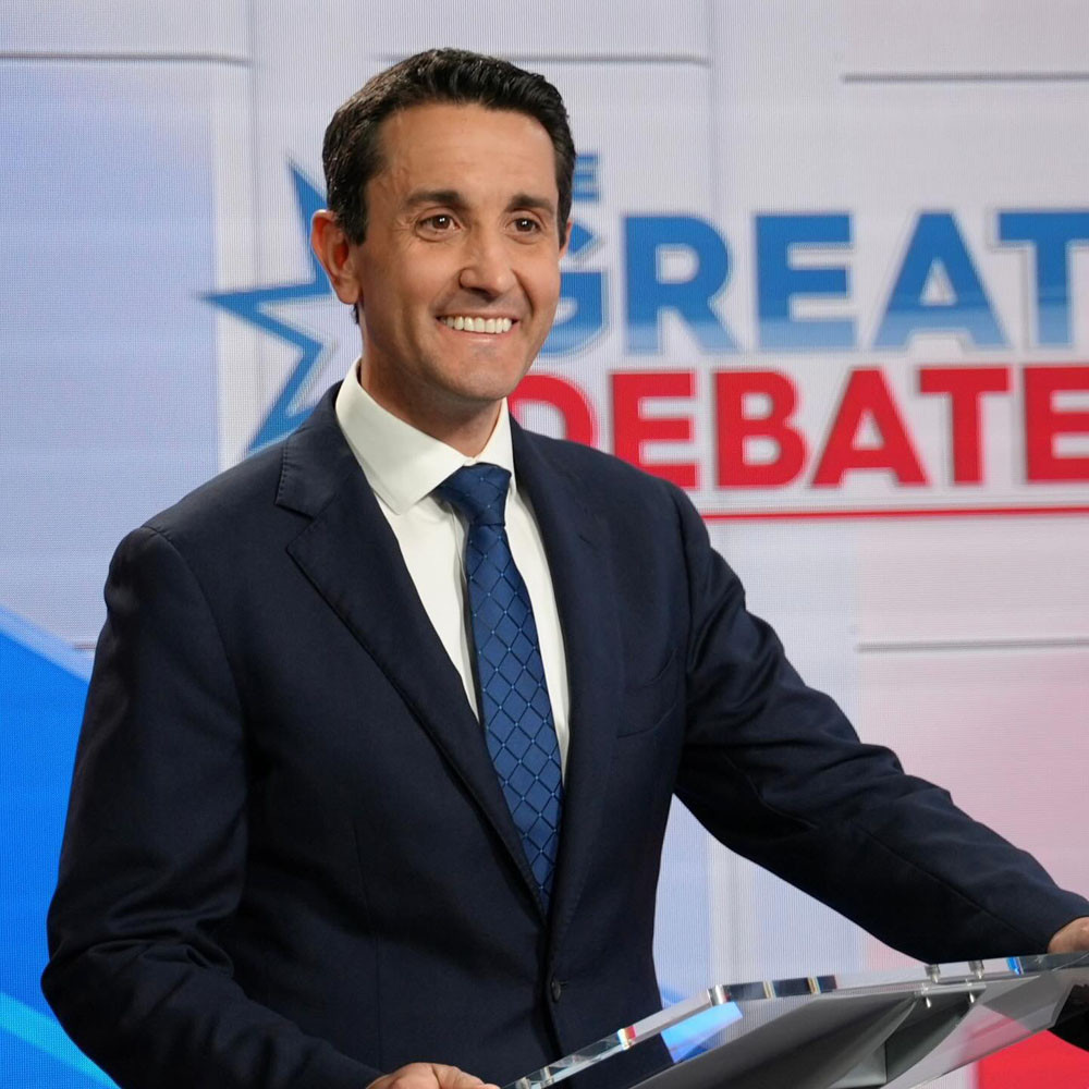 David Crisafulli at the leaders’ debate. Photos: Supplied