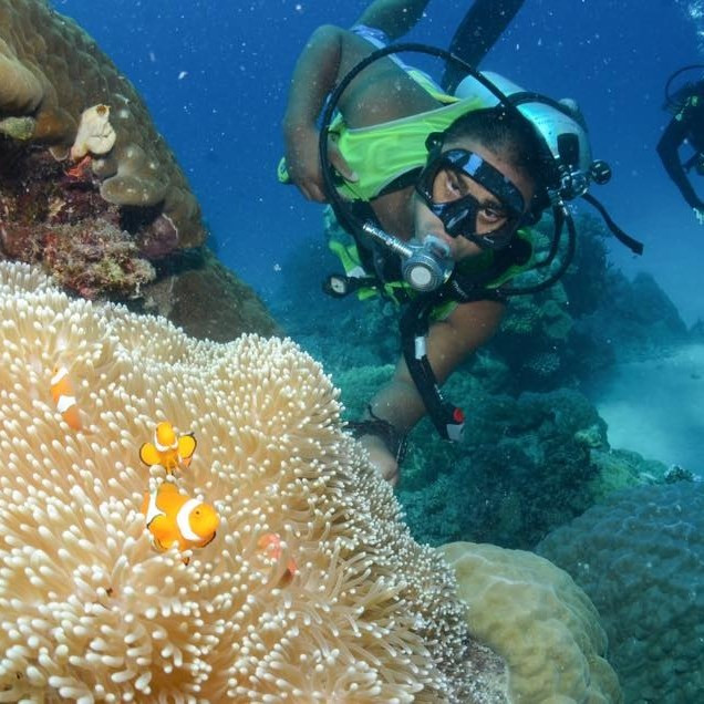 Dive Instructor Samuel Forest re-skilled as a disability support worker after losing his job at the start of the pandemic.