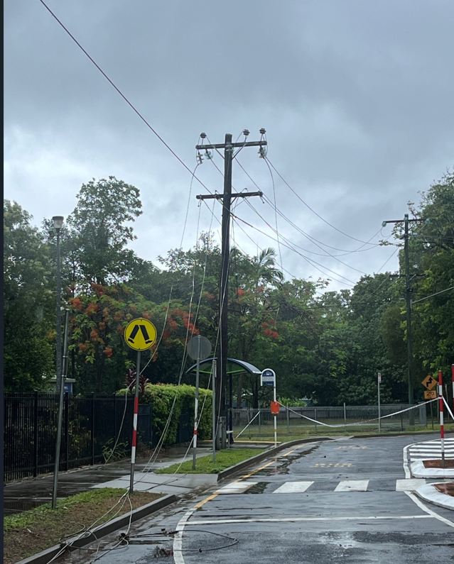 Powerlines down at White Rock